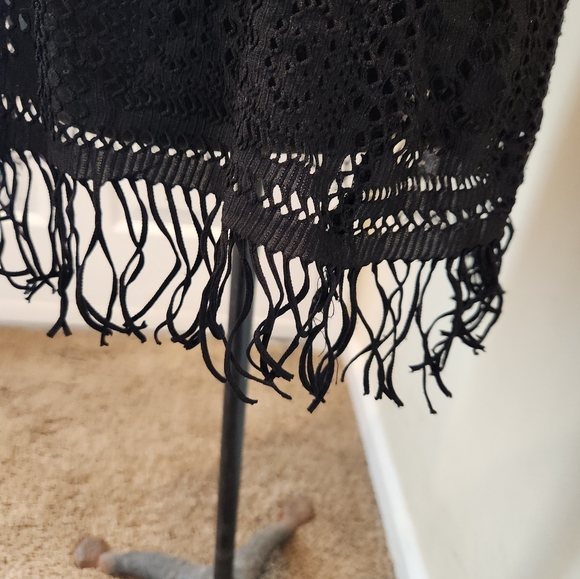 J. Valdi Black Mesh Cover Up Dress Size Large With Tags - Picture 6 of 14